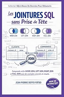 Les JOINTURES SQL sans Prise de Tête, Collection SQL & Bases De Données Pour Débutants: Comprends enfin INNER JOIN, LEFT JOIN, RIGHT JOIN et FULL JOIN avec des exemples concrets et visuels